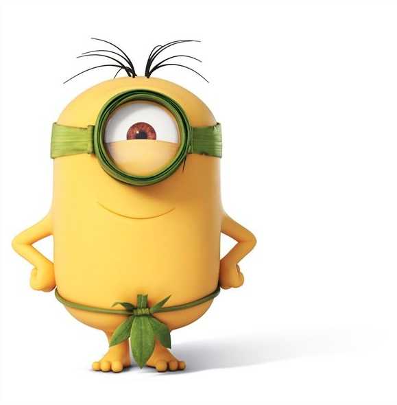 gambar minions berdaun