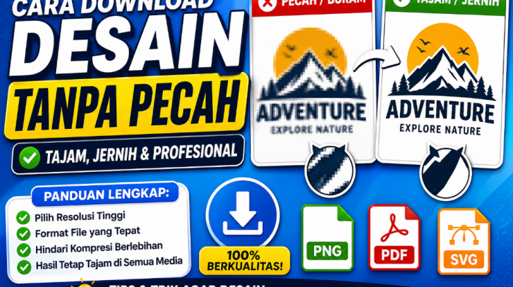 cara download desain tanpa pecah