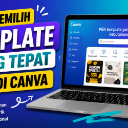 cara memilih template yang tepat di canva