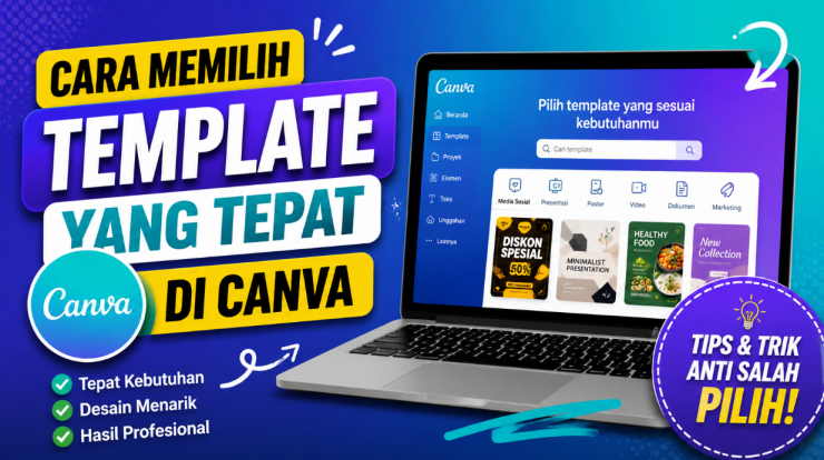cara memilih template yang tepat di canva